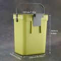 Kitchen Home Trash Can with Removable Airtight Lid Green. 