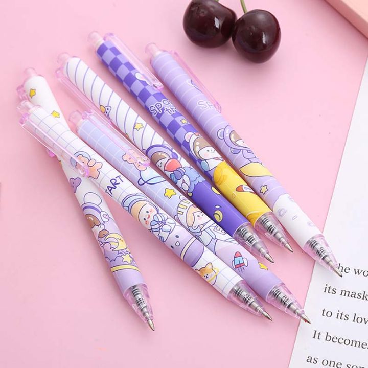 6PCS%20Kawaii%20Cute%20Press%20Pen%20Cartoon%20Purple%20Planet%20Gel%20Pens%200.5mm%20Black%20Ink%20Pen%20Student%20Writting%20Stationery%20-%20Image%205