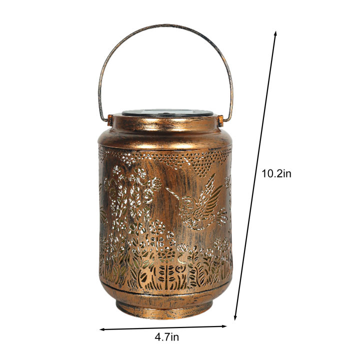 Weoliol-%20Solar%20Garden%20Decoration%20Outdoor%20Solar%20Lantern%20Hanging%20Light%20with%20Hummingbird%20Patterns%20Waterproof%20Metal%20Led%20Decorative%20Garden%20for%20Retro%20-%20Image%204