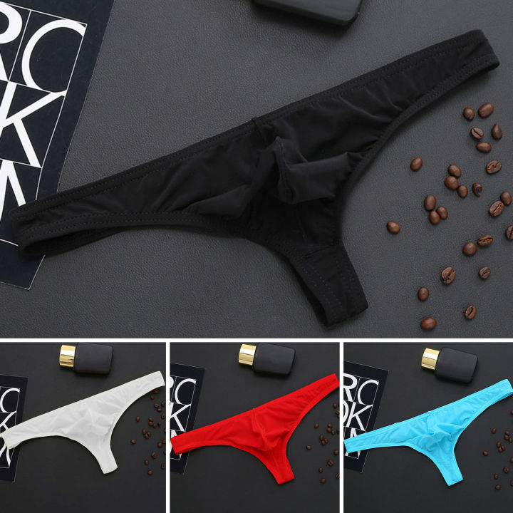 DESCENTE%20Men%20Briefs%20Elastic%20Solid%20Color%20T-shaped%20Thong%20Ice%20Silk%20Low%20Waist%20Quick%20Dry%20Moisture-wicking%20Cooling%20Translucent%20U%20Convex%20Slim%20Fit%20Underwear%20Men%20Underpants%20-%20Image%202