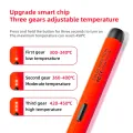 Portable Soldering Iron USB Rechargeable,3 Speed Adjustable Temperature USB Electric Iron Mini Soldering Iron Kit. 
