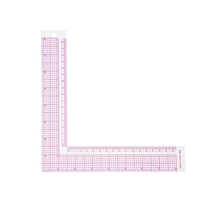 JAERBEE Sewing Measure Rulers 90-Degree L Shape Square Ruler Metric and Imperial Clothing Ruler Tailor Craft Tool
