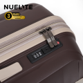 NUELITE Stansted 20 Inch Cabin Luggage | 8-Wheel Spinner Trolley Bag | TSA Lock, Anti-Theft Zippers, Expandable Hard Shell Polypropylene Suitcase. 