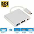 Original 3 in 1 USB 3.1 Type C to VGA Adapter Multiport USB 3.0 Hub with Type-C Female Charging Port & Video Converter for MacBook Pro. 