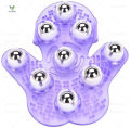 BNproduct Wholesale High Quality 9 Steel Ball Rolling Massager Glove,held hand massager, Palm shaped roller ball massager. 