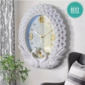Gold Peacock FancyModel Ovel Shape  Wall Clock. 