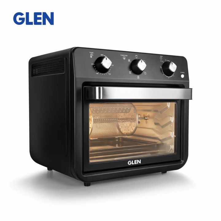 Glen Air Fryer Oven 25 Litre Time and Temperature Control, 1800W - Black , 1 Year warranty (3050 AFO)