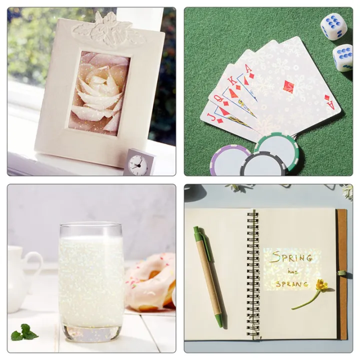 18%20Piece%20Holographic%20Stickers%20Self-Adhesive%20Transparent%20Film%20A4%20Waterproof%20Sticker%20Suitable%20for%20-%20Image%205