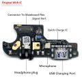 For Oppo A1k A3S A5S Original USB Charger Dock Connector Charging Port Microphone Flex Cable Realme 8i Replacement Parts. 