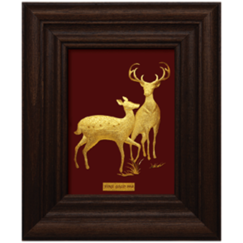 KGD Prima Art A7 – The Deer - 24k Pure Gold Sheet 999 Artwork