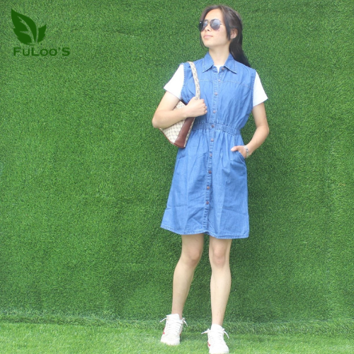 Fuloo Denim Dress In Blue For Women - Fashion | One Piece For Women | Women'S Wear | Denim Dress For Women |