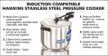 Hawkins Stainless Steel HSS10 Induction Bottom Pressure Cooker 10 Liter Capacity  (Stainless Steel). 