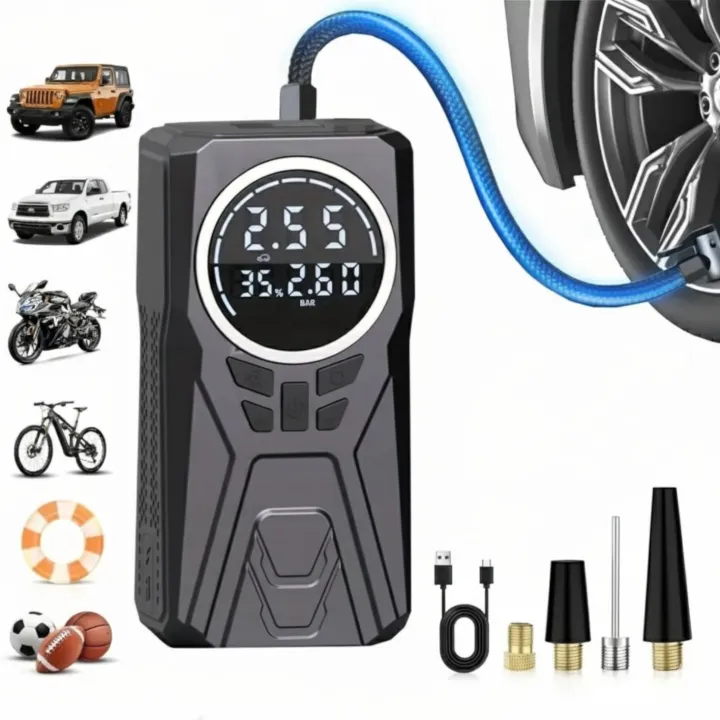 MDHL%20MD-1231%20Portable%20Tire%20Inflator%20Air%20Compressor%20%7C%20150%20PSI%20Cordless%20Air%20Pump%20for%20Car,%20Motorcycle%20&%20Bike%20%7C%20Rechargeable%20Digital%20Inflator%20with%20LED%20Light%20&%20Power%20Bank%20Function%20-%20Image%202