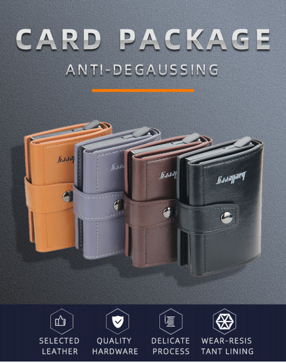 Baellerry%20Pu%20Leather%20RFID%20Blocking%20Pop%20Up%20Metal%20wallet%20Aluminum%20Card%20Case%20Anti%20Theft%20Purse%20For%20Unisex%20-%20Image%202