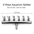2X Aquarium Air Flow Splitter Fish Tank Air Control Valve Oxygen Distributor Fish Tank Air Pump Accessories 6 Way. 