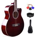 Kadence Frontier Series Brown Acoustic Guitar | Brown Acoustic Guitar With Bag | Perfect Acoustic Guitar For Beginners. 