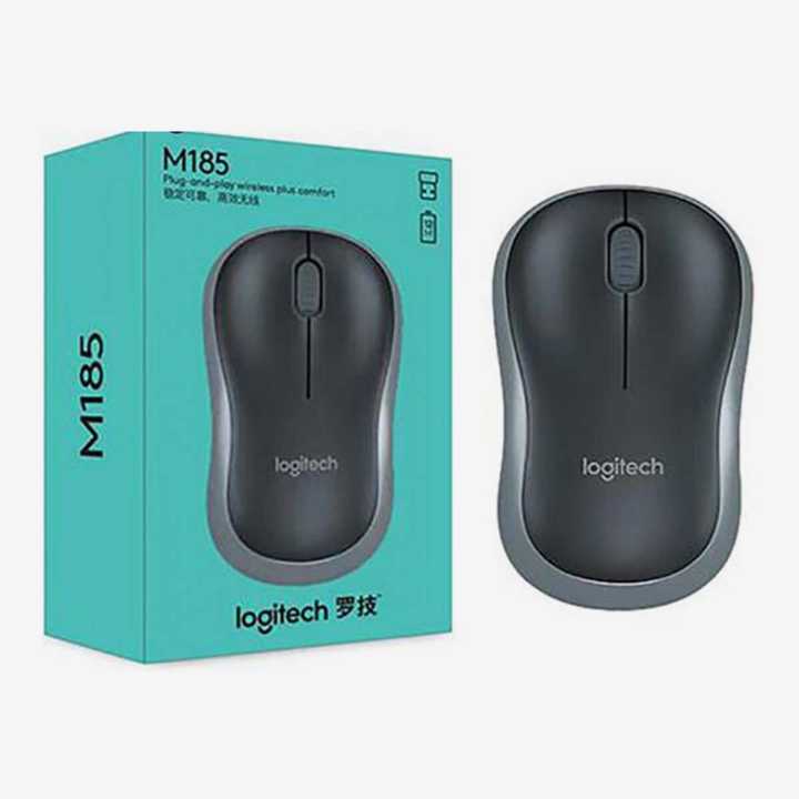 Logitech M185 Wireless Mouse, 2.4GHz with USB Mini Receiver, 1000 DPI Optical Tracking, Ambidextrous PC/Mac/Laptop