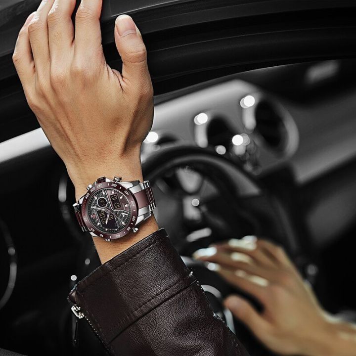 NAVIFORCE%20NF9171%20Dual%20Movement%20Digital%20Analog%20Function%20Quartz%20Watch%20-%20Coffee/Silver%20-%20Image%207