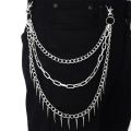 Layered Punk Chain On The Jeans Pants Women Spike Keychains for Men Egirl eBoy Harajuku Grunge Aesthetic Accessories. 