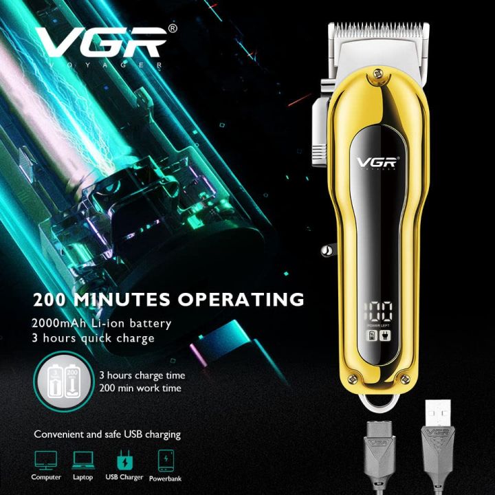 VGR%20V-680%20Professional%20Salon%20Series%20Hair%20Clipper/Trimmer%20for%20Men,%20200%20min%20Runtime%20with%204%20Length%20Settings%20(Gold)%20-%20Image%202