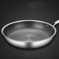 Honeycomb Structure Hex Design Non-stick  Fry Pan 24 cm Stainless Steel. 