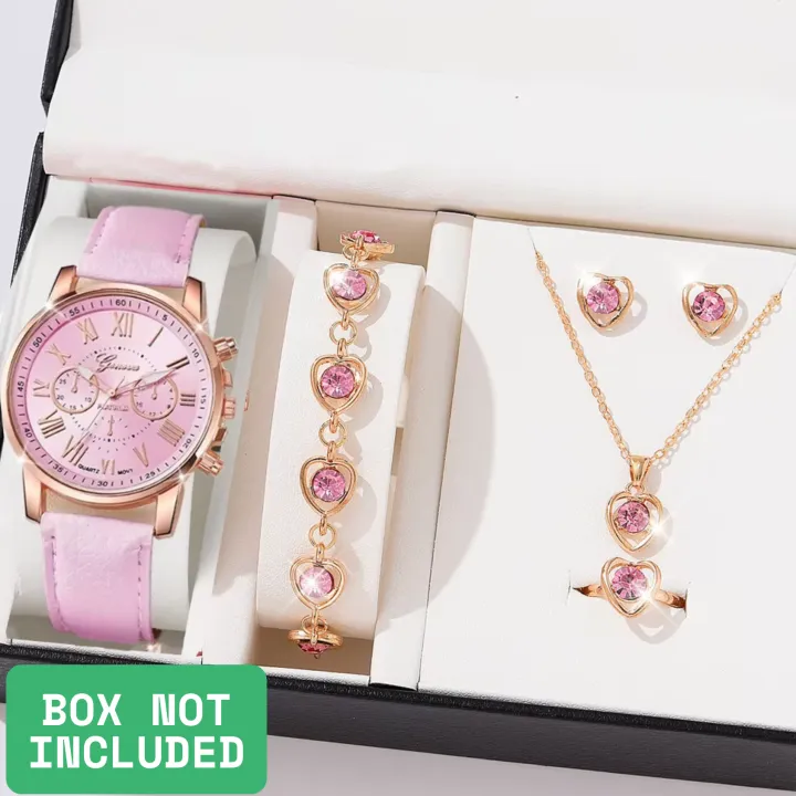 Amo%20Store%20Women%E2%80%99s%20Fashion%20Jewelry%20Gift%20Set%20%E2%80%93%20Classic%20Quartz%20Watch%20with%20Matching%20Ring,%20Pendant%20&%20Bracelet%20-%20Image%202