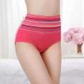 High Waist Body Shaper Briefs Panties Women's Sexy Underwear Slimming Pants Comfortable Underpants Cotton Striped Panties. 