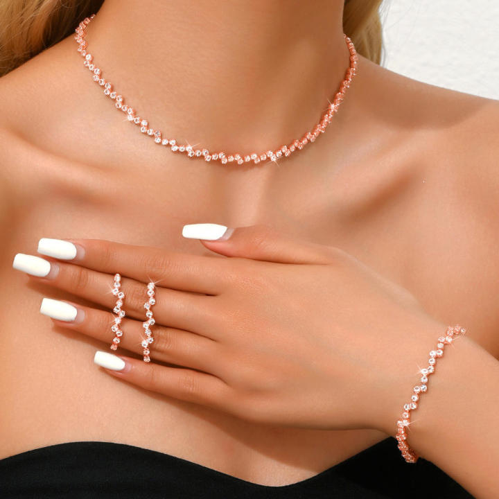 Sparkling%20Party%20Jewelry%20Delicate%20Necklace%20Earrings%20Bracelet%20Trendy%20Dainty%20Jewelry%20Set%20for%20Dinner%20Party%20Evening%20Wear%20Gifts%20For%20Her%20-%20Image%203