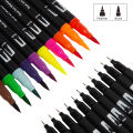 ProArt Dual Tip Brush Pen, Set Of 24 (Brush Tip & Fine liner Tip 0.4MM). 