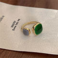 Retro Romantic Matching Drop Glaze Gold Color Open Rings Women Fashion Jewelry MNP. 