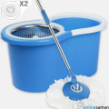 Magic Bucket Mop 360° With Steel Spinner (Multicolor). 