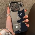 Winnie Bear Black White Cats Phone Case Compatible for IPhone 15 11 12 13 14 7 8 Pro Max XR X XS Max Soft Shockproof Cover. 