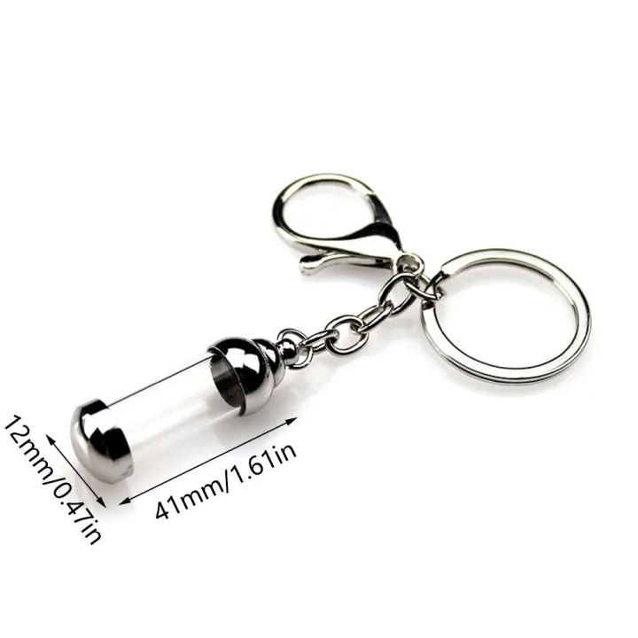 NEW%20Cylinder%20Glass%20Vial%20Keychain%20for%20Ash%20Sand%20Steel%20Wishing%20Bottle%20Pendant%20Keepsake%20Openable%20Screw%20Cap%20Perfume%20Jars%20-%20Image%203