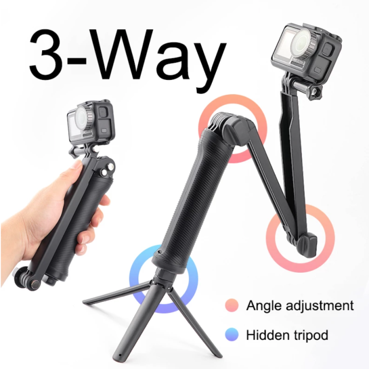 Way Foldable Multifunctional Grip, Monopod Extension and Tripod