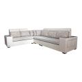 Sunrise Furniture Hs-28 L-Shape Wooden 6 Seater Sectional Sofa - Cream. 