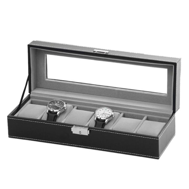 Vintage%20Watch%20Box%20Storage%20Mens%20Watch%20Organizer%20Jewelry%20Display%20Case%20-%20Image%202