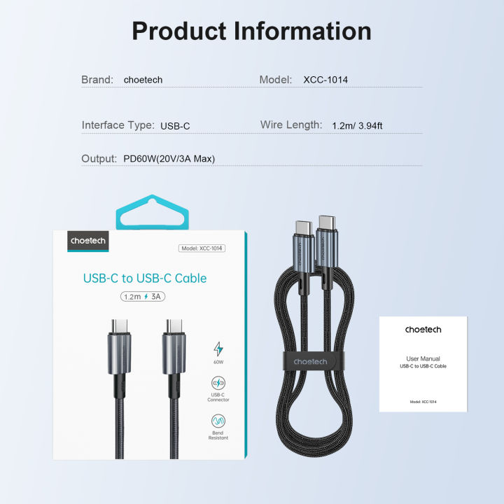 Choetech%20PD60W%20USB-C%20to%20USB-C%20Cable%20%7C%2010000+%20Bend%20Lifespan%20%7C%20Durable%20Nylon%20Braided%20And%20Aluminum%20Housing%20-%20Image%204