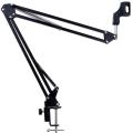 Adjustable Professional Desk Recording Microphone Arm Stand With Microphone Clip,Table Mounting Clamp. 