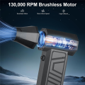 Adjustable Cordless Air Duster 130, 000RPM High-Speed Mini Blower, Fan,for Cleaning Electronics, Cars. 