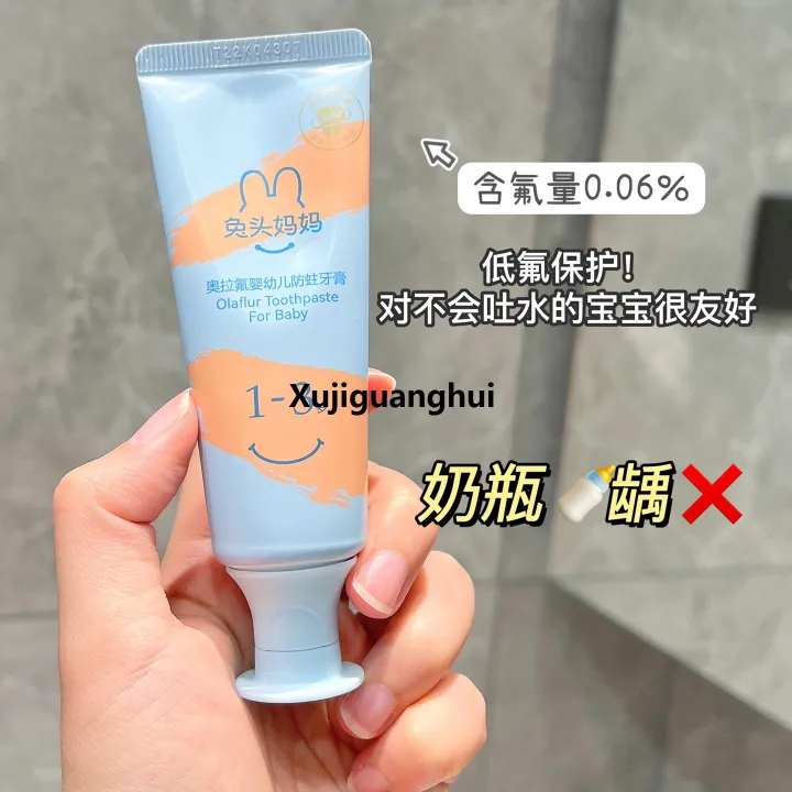 Xujiguanghui%20Rabbit%20head%20mother%20olafluoride%20children's%20toothpaste%20can%20prevent%20tooth%20decay%20and%20tooth%20decay,%201-3-12%20years%20old%20baby%20fluoride%20toothpaste%20-%20Image%202