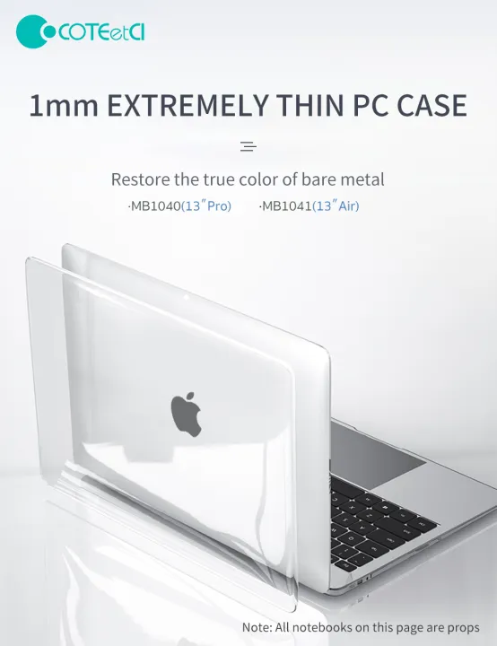 COTECi%20Crystal%20Clear%20Hard%20Shell%20Case%20for%20MacBook%20Air%2013.6%20M2%20A2681%202022%20Macbook%20Air%20M2%20Case%20-%20Image%205
