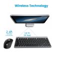 Portronics Key2-A Combo of Multimedia Wireless Keyboard & Mouse, Compact Light-Weight for PCs, Laptops and Smart TV. 