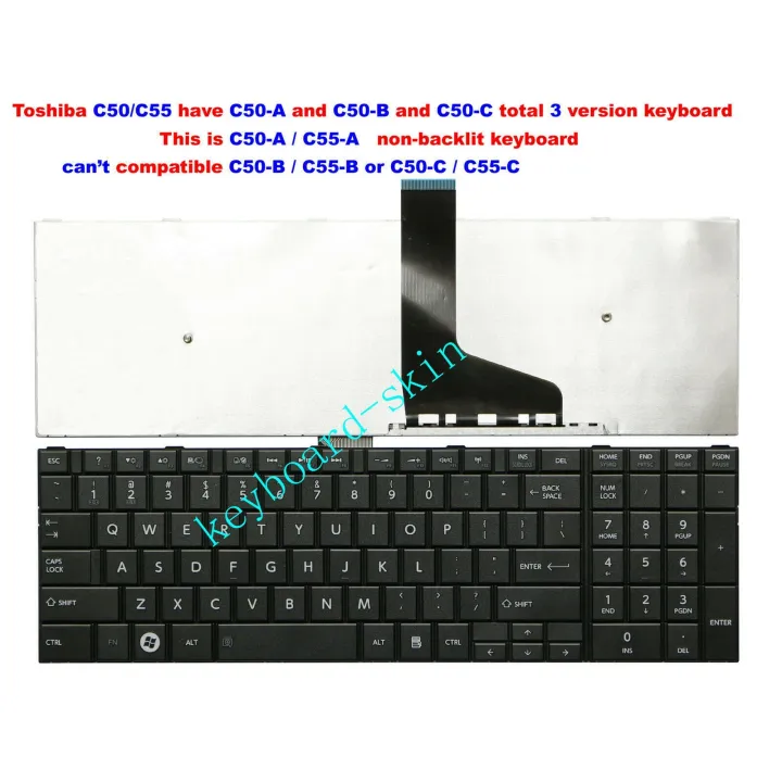 Toshiba Satellite C50 A C50D A C55 A C55D A C55 A 1NV Series Keyboard ...
