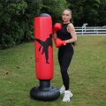 Portable PVC Inflatable Punching Bag Thickened Tumbler Design Bounce-Back Punch Bag Kids Stress Relief Toy Indoor Outdoor Play. 