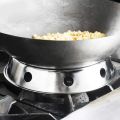 NAMUNY 2x Universal Wok Pan Support Rack Stand Wok Ring/Metallic Round Bottom Universal Size for Gas Stove Fry Pans. 