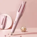 42W - 4 Speed Adjustable Temperature Control Ceramic Rotating Curling Iron Electric Rotary Automatic Hair Curler Wand with LED Display and 360 Degree Tangle Free Swivel Cord. 