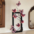 Simulated Autumn Flower Photo Frame Ornaments Light Luxury Decorations DIY Picture Frame Wall Painting B. 