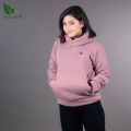 Fuloo's Sherpa 2x2 Hoodie in pink with  Fur for women. 