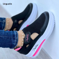 Linguolin Sneakers Women Shoes Woman Tennis Shoes Canvas Shoe Female Casual Shoes Ladies Sport Shoes Platform Sneaker Hollow Out Shoes. 