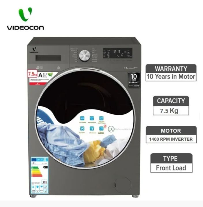 Videocon 7.5 Kg Inverter Front Loading Washing Machine Fully Automatic